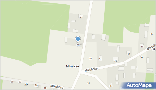 Mikulicze, Mikulicze, 26, mapa Mikulicze