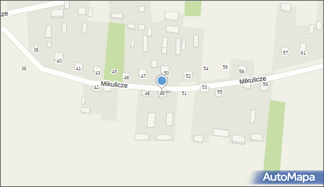 Mikulicze, Mikulicze, 49, mapa Mikulicze