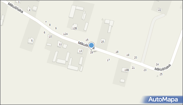 Mikulin, Mikulińska, 14, mapa Mikulin