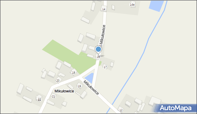 Mikułowice, Mikułowice, 16, mapa Mikułowice