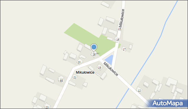 Mikułowice, Mikułowice, 18, mapa Mikułowice