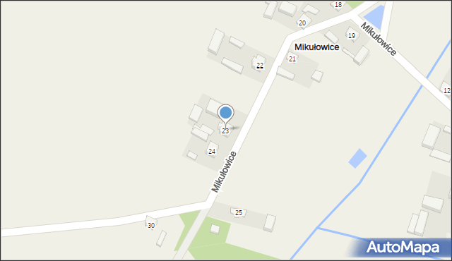 Mikułowice, Mikułowice, 23, mapa Mikułowice