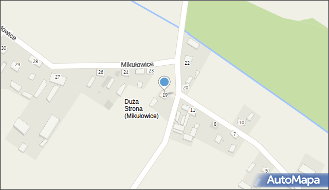 Mikułowice, Mikułowice, 19, mapa Mikułowice