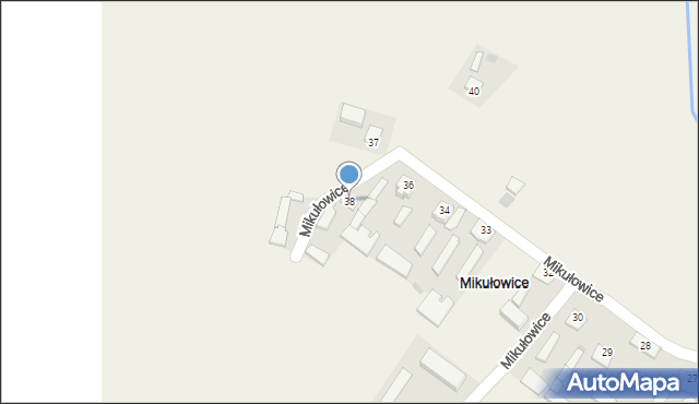 Mikułowice, Mikułowice, 38, mapa Mikułowice