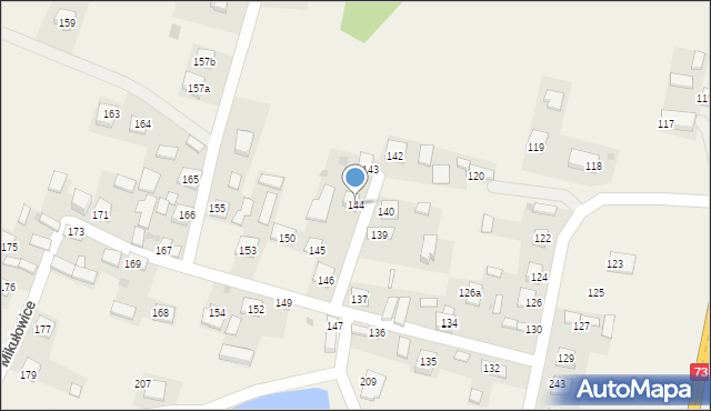 Mikułowice, Mikułowice, 144, mapa Mikułowice