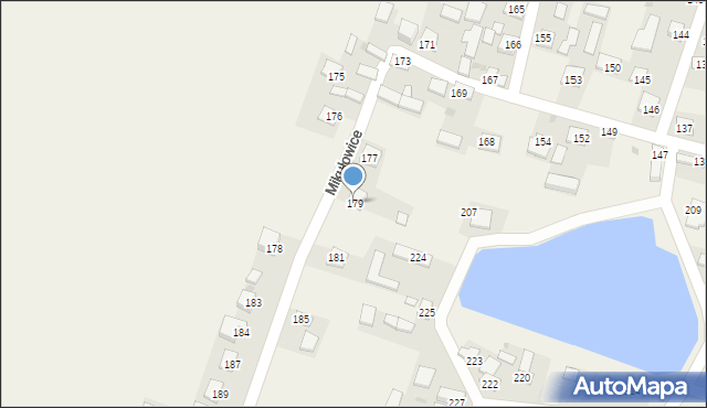 Mikułowice, Mikułowice, 179, mapa Mikułowice