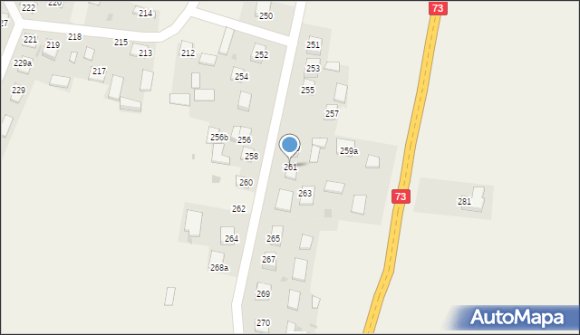 Mikułowice, Mikułowice, 261, mapa Mikułowice