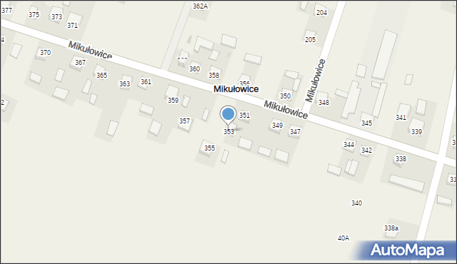 Mikułowice, Mikułowice, 353, mapa Mikułowice