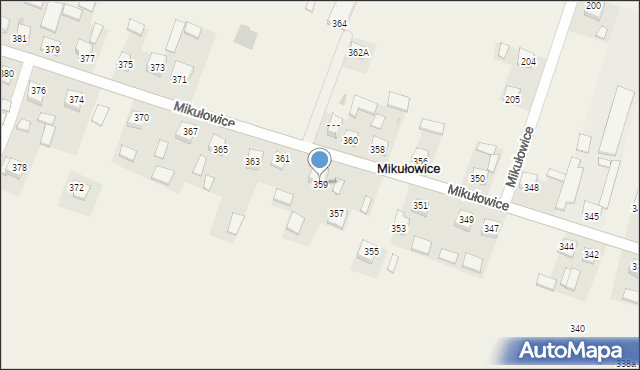 Mikułowice, Mikułowice, 359, mapa Mikułowice