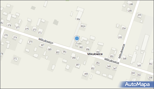 Mikułowice, Mikułowice, 362, mapa Mikułowice