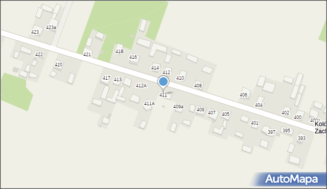 Mikułowice, Mikułowice, 411, mapa Mikułowice