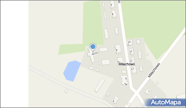 Miłachowo, Miłachowo, 14, mapa Miłachowo