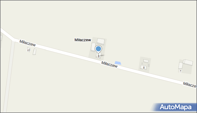 Miłaczew, Miłaczew, 9, mapa Miłaczew