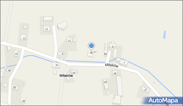 Miłaków, Miłaków, 8c, mapa Miłaków