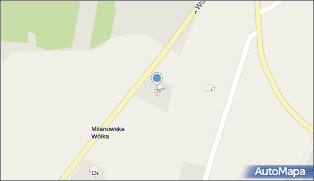 Milanowska Wólka, Milanowska Wólka, 13b, mapa Milanowska Wólka