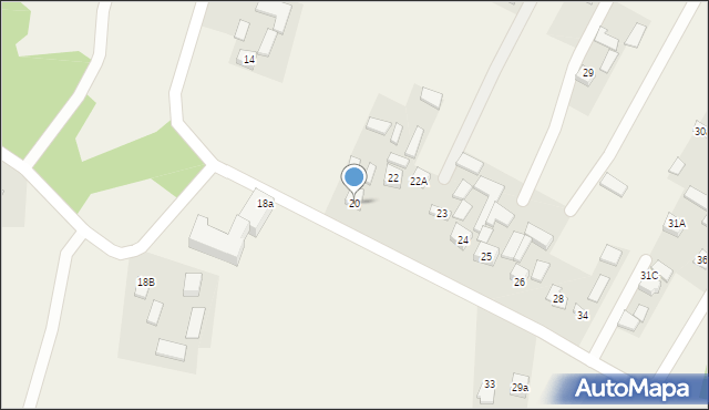 Milanowska Wólka, Milanowska Wólka, 20, mapa Milanowska Wólka