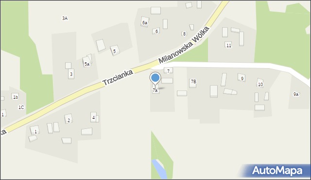 Milanowska Wólka, Milanowska Wólka, 7a, mapa Milanowska Wólka