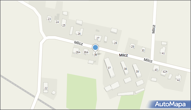 Milcz, Milcz, 36, mapa Milcz