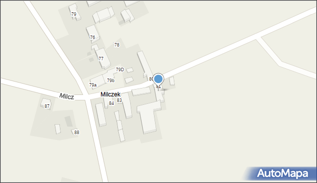 Milcz, Milcz, 82, mapa Milcz