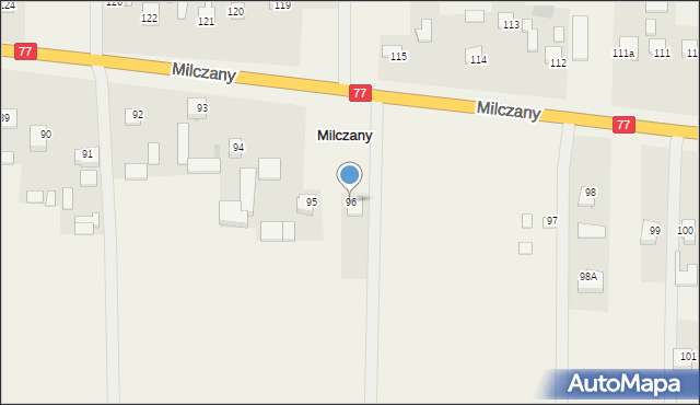 Milczany, Milczany, 96, mapa Milczany