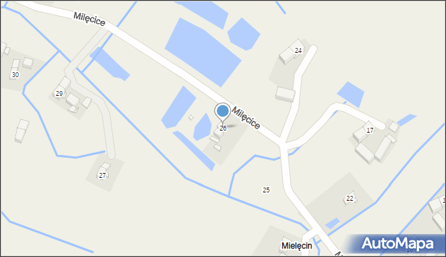 Milęcice, Milęcice, 26, mapa Milęcice