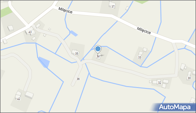 Milęcice, Milęcice, 34, mapa Milęcice