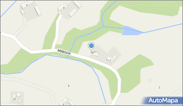 Milęcice, Milęcice, 7A, mapa Milęcice