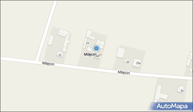 Milęcin, Milęcin, 34a, mapa Milęcin