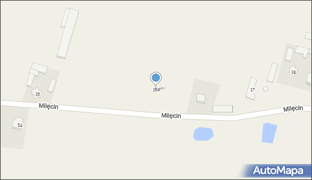 Milęcin, Milęcin, 36A, mapa Milęcin