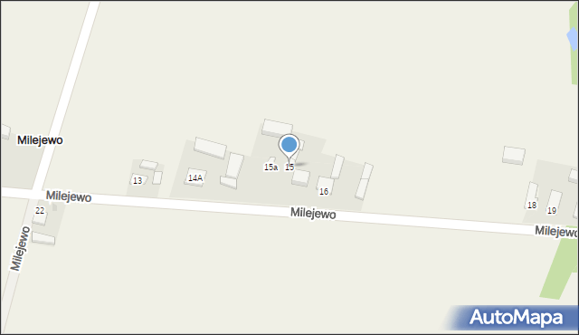 Milejewo, Milejewo, 15, mapa Milejewo