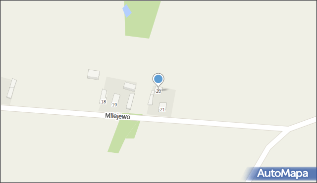 Milejewo, Milejewo, 20, mapa Milejewo