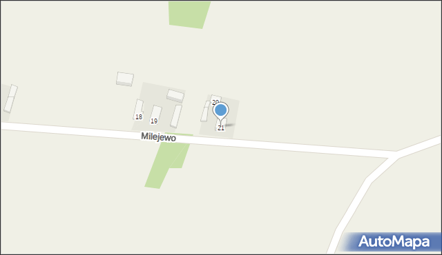 Milejewo, Milejewo, 21, mapa Milejewo