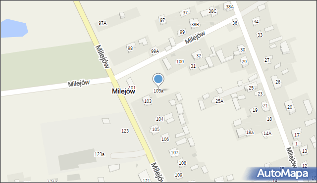 Milejów, Milejów, 103a, mapa Milejów