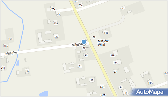 Milejów, Milejów, 79, mapa Milejów