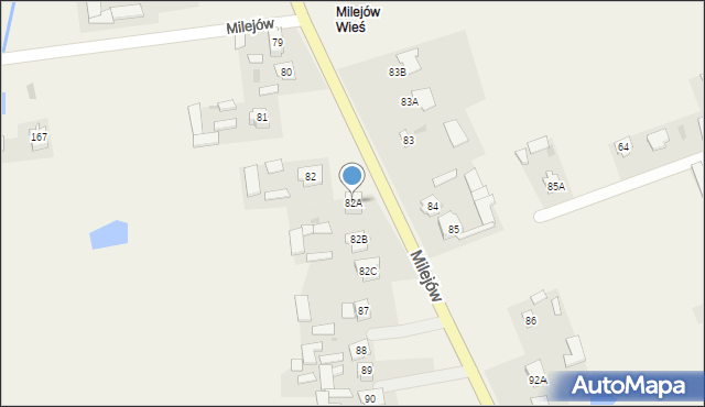 Milejów, Milejów, 82A, mapa Milejów