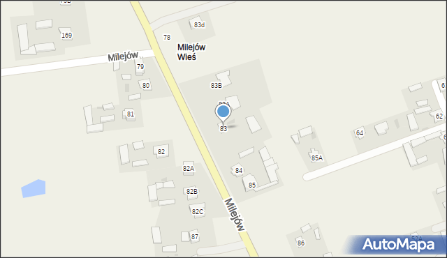 Milejów, Milejów, 83, mapa Milejów