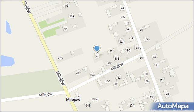 Milejów, Milejów, 97, mapa Milejów