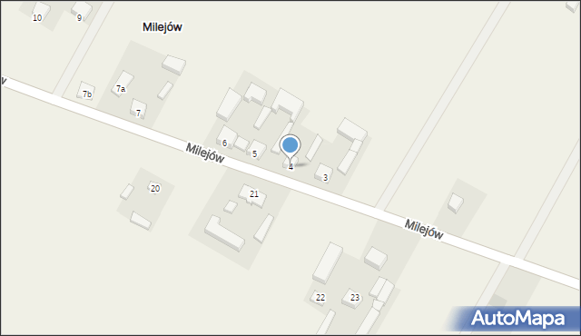 Milejów, Milejów, 4, mapa Milejów