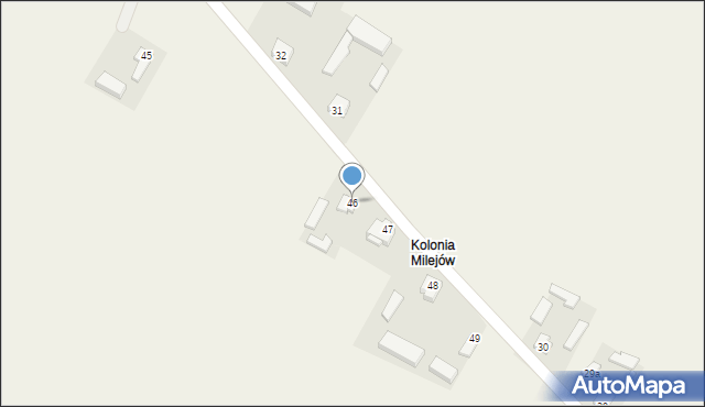 Milejów, Milejów, 46, mapa Milejów