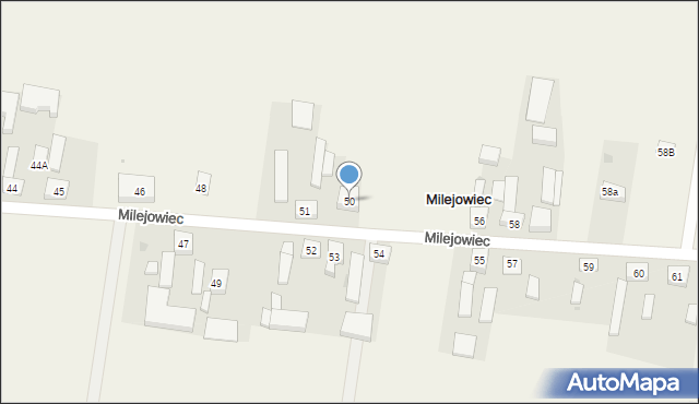 Milejowiec, Milejowiec, 50, mapa Milejowiec