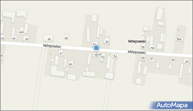 Milejowiec, Milejowiec, 52, mapa Milejowiec