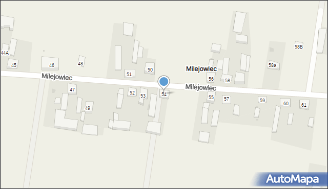 Milejowiec, Milejowiec, 54, mapa Milejowiec