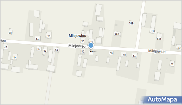 Milejowiec, Milejowiec, 57, mapa Milejowiec