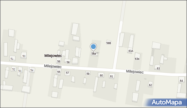 Milejowiec, Milejowiec, 58a, mapa Milejowiec