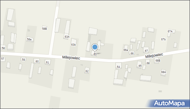 Milejowiec, Milejowiec, 63, mapa Milejowiec