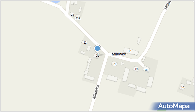 Milewko, Milewko, 21, mapa Milewko