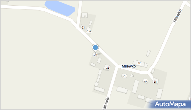 Milewko, Milewko, 22, mapa Milewko