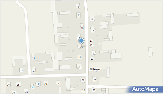 Milewo, Milewo, 15, mapa Milewo