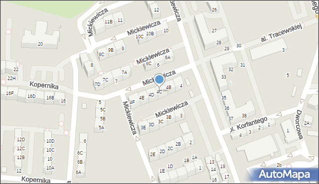 Milicz, Mickiewicza Adama, 4C, mapa Milicz