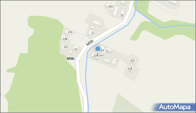 Milik, Milik, 32C, mapa Milik